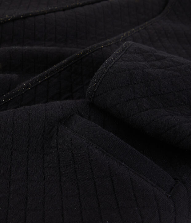 Chaqueta c&aacute;rdigan de t&uacute;bico mujer negro/amarillo