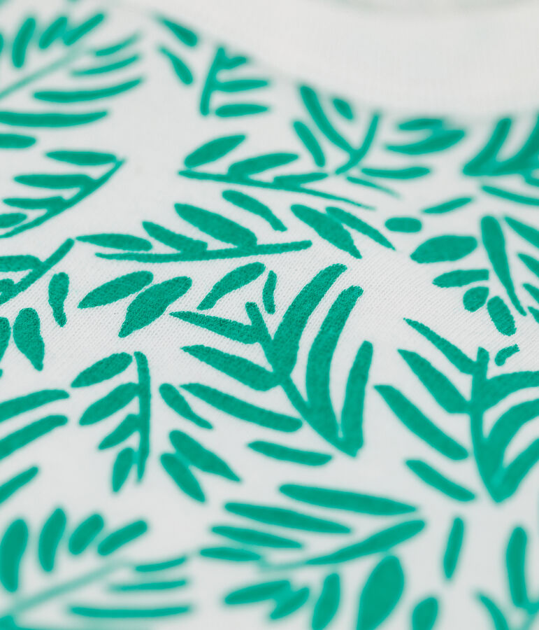 Mono corto de algod&oacute;n de beb&eacute;. blanco/multicolor