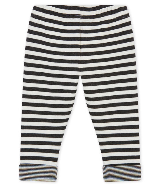 Pantalón a rayas para bebé niño negro CITY/blanco MARSHMALLOW
