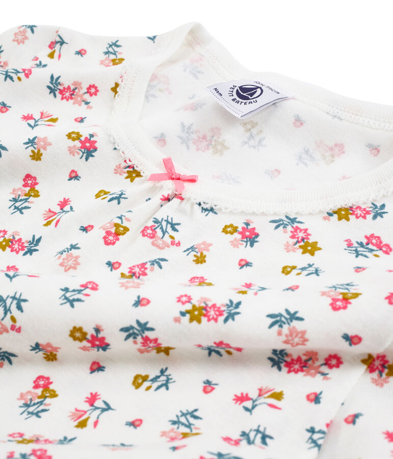 Camis&oacute;n para ni&ntilde;a de punto blanco/multicolor