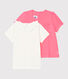 Juego de 2 camisetas para bebé niña