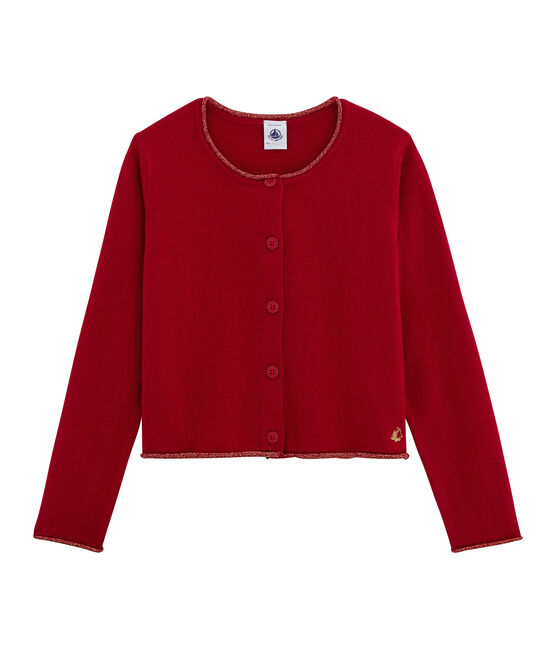 Cárdigan de punto para niña rojo TERKUIT
