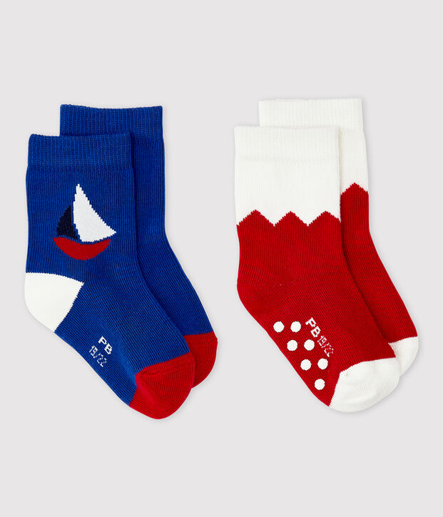 Lote de 2 pares de calcetines con dibujo de beb&eacute; ni&ntilde;o multicolor
