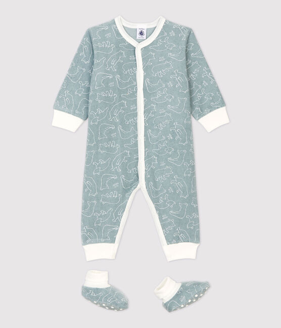 Conjunto de noche de bebé con estampado de ositos de rizo muy suave SEDUMBLUE/ ECUME