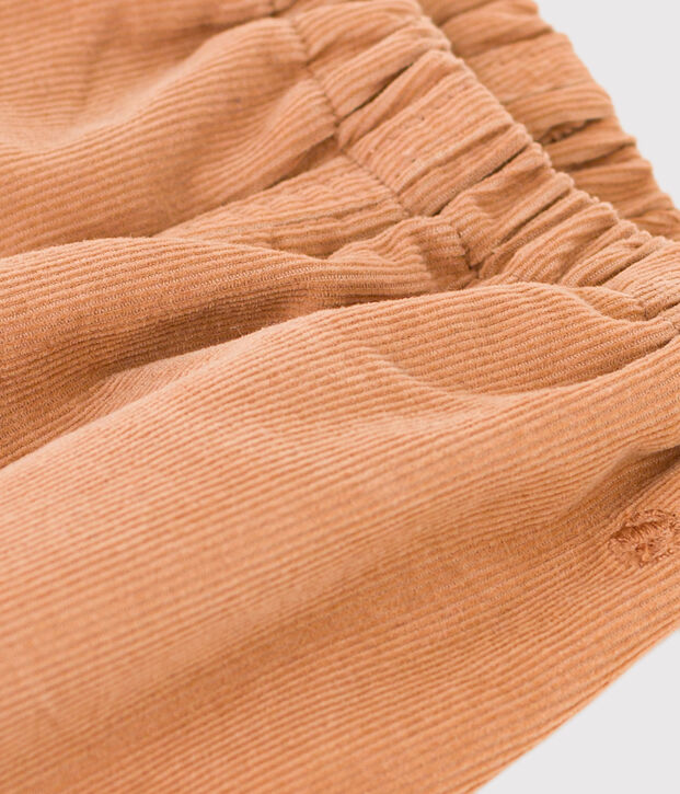 Pantal&oacute;n de terciopelo fino para beb&eacute; rosa