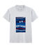 Camiseta mixta con motivo de postal gris POUSSIERE CHINE