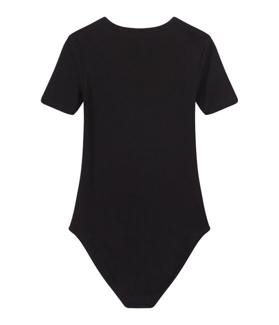 Body icónico de algodón para mujer negro NOIR