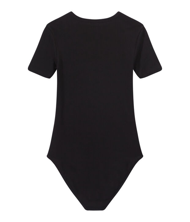 Body ic&oacute;nico de algod&oacute;n para mujer negro