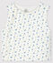 Chaleco reversible de algodón biológico enguatado blanco MARSHMALLOW+BLEU