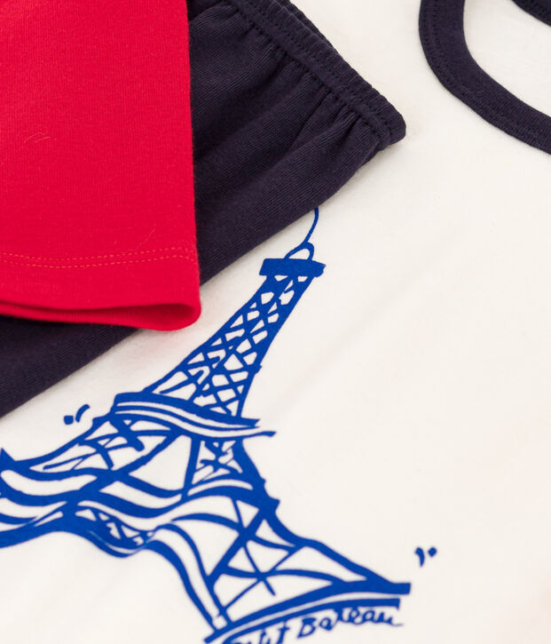 Pijama Torre Eiffel de algod&oacute;n para ni&ntilde;o/ni&ntilde;a azul/multicolor