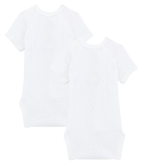 Par de bodis de nacimiento manga corta para bebé unisex variante 1