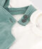 Conjunto de peto de terciopelo y body para bebé verde BRUT