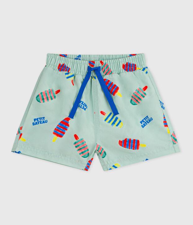 Ba&ntilde;ador con estampado de helados para beb&eacute; azul/multicolor