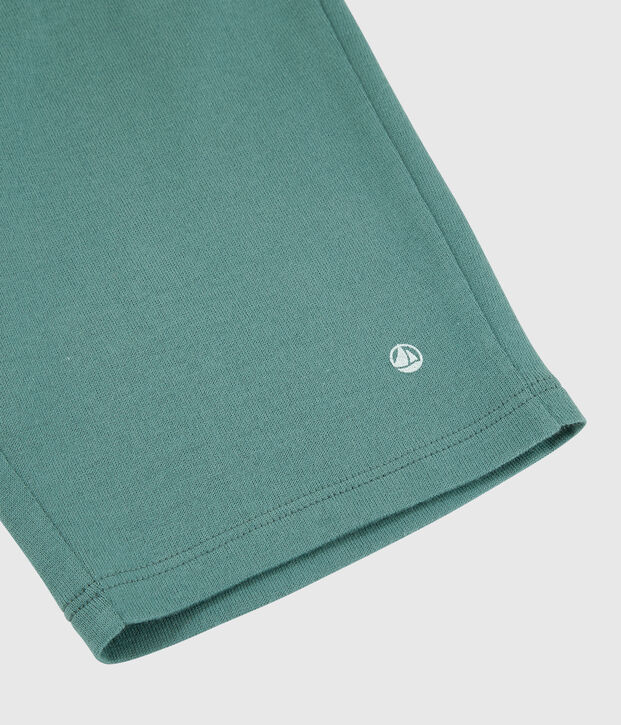 Bermudas de algod&oacute;n de ni&ntilde;o verde