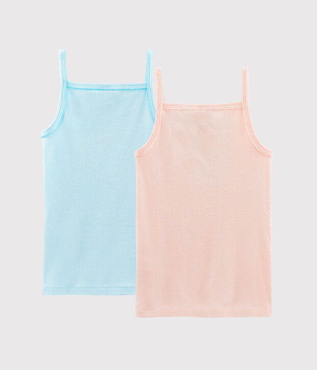 Par de camisas de tirantes para ni&ntilde;a multicolor