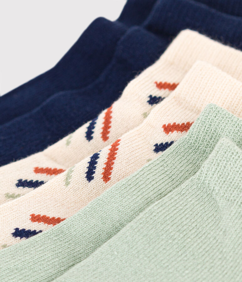 3 pares de calcetines de algod&oacute;n estampados para ni&ntilde;os multicolor