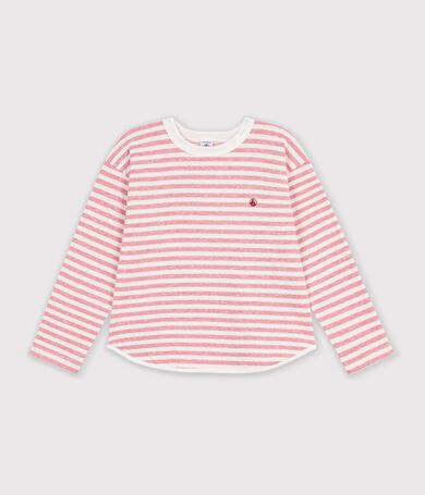 Camiseta infantil de manga larga a rayas