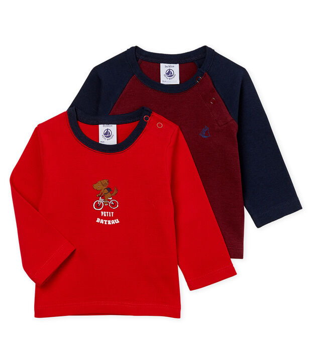 Lote de 2 camisetas para beb&eacute; n&ntilde;o multicolor
