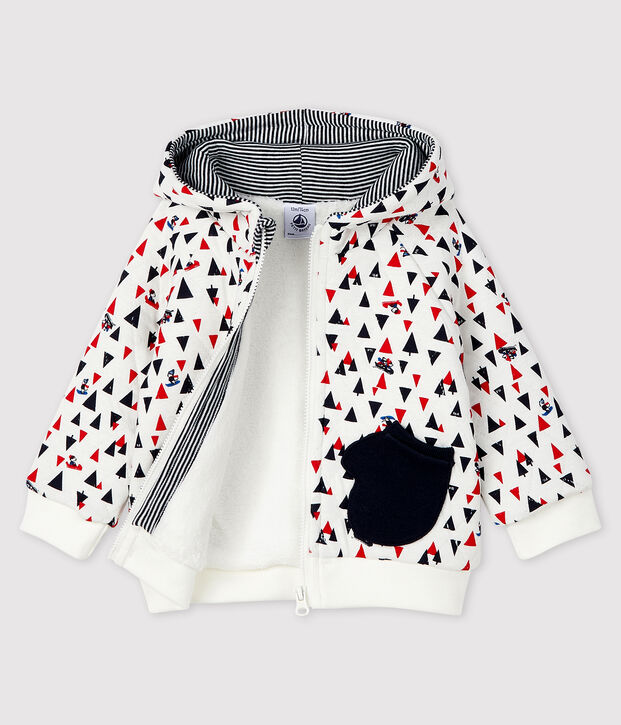 Sudadera con capucha para beb&eacute; ni&ntilde;o blanco/multicolor