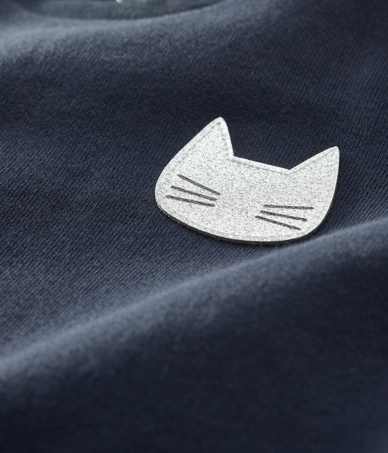 Vestido de manga larga para beb&eacute; ni&ntilde;a azul SMOKING/blanco MARSHMALLOW