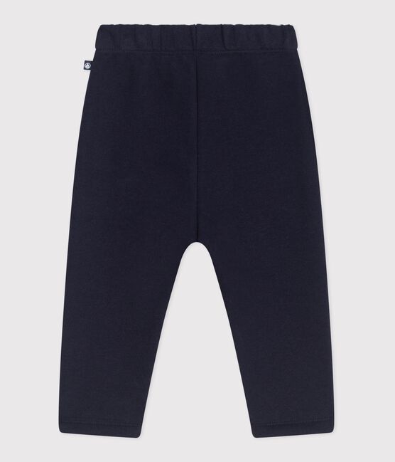 Pantalón de jogging liso de algodón para bebé azul SOIR