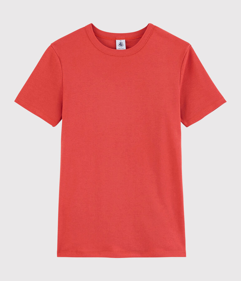 Camiseta de cuello redondo emblem&aacute;tica de algod&oacute;n de mujer naranja