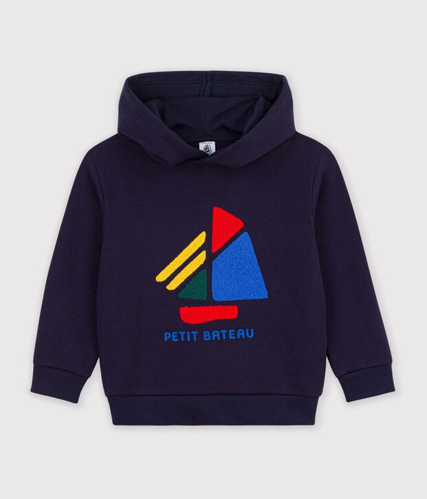 Sudadera infantil de algod&oacute;n con capucha y estampado de barco SMOKING