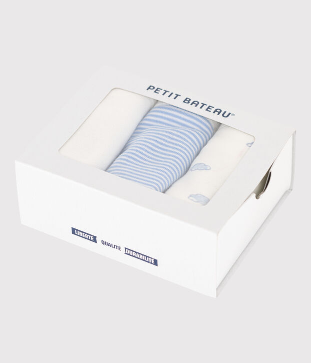 Juego de 3 baberos estampados de algod&oacute;n multicolor