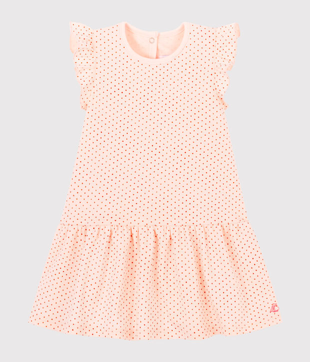 Vestido sin mangas para beb&eacute; ni&ntilde;a de punto rosa/rosa