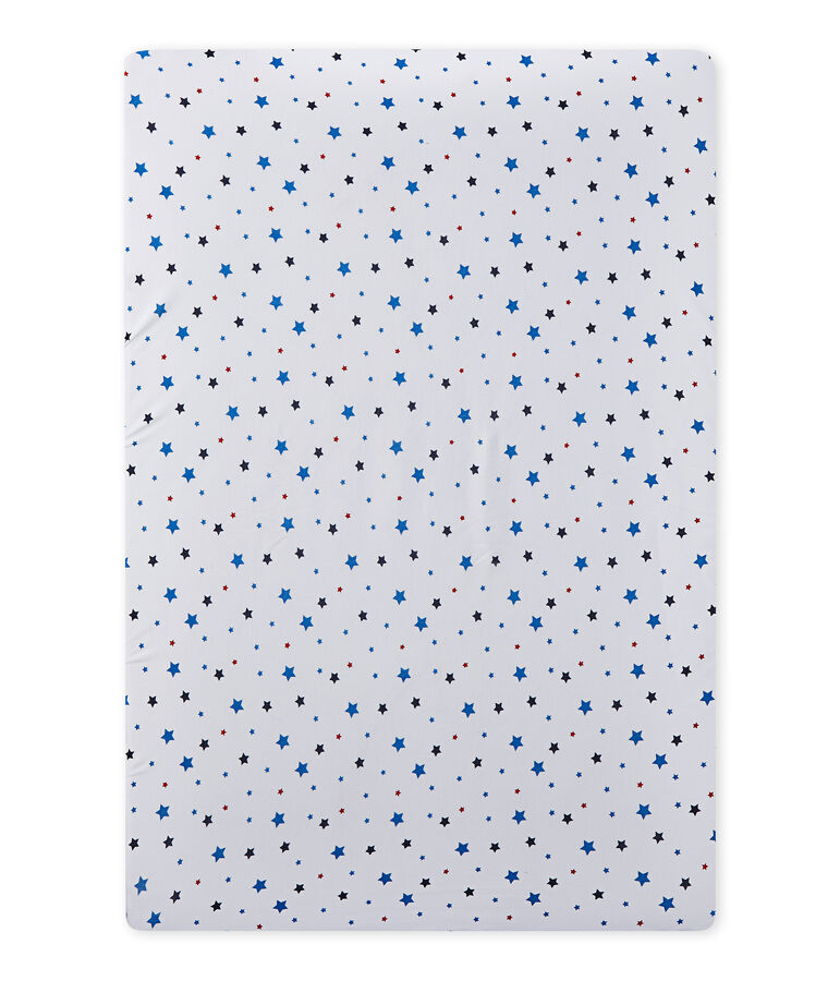 S&aacute;bana ajustable de 120x60 con motivo de estrella para beb&eacute; ni&ntilde;o blanco/multicolor