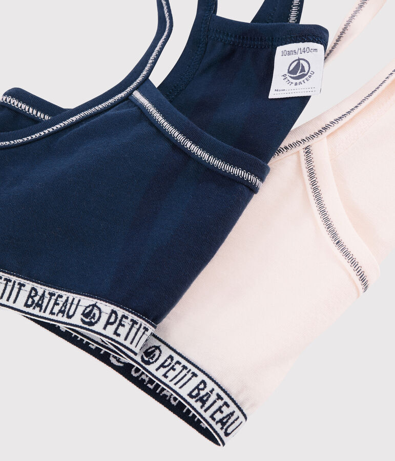 Juego de 2 sujetadores deportivos para ni&ntilde;a peque&ntilde;a multicolor