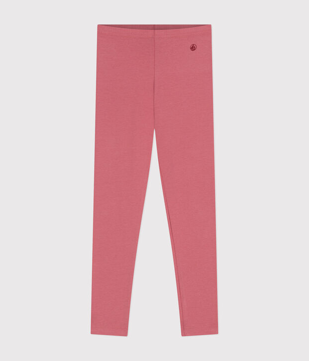 Leggings de punto y elastano para ni&ntilde;a rosa