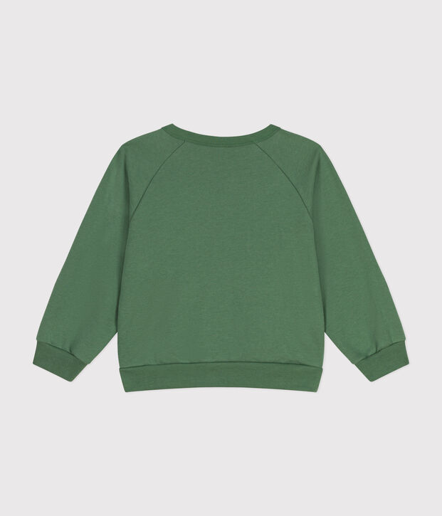 Sudadera de felpa para ni&ntilde;o verde