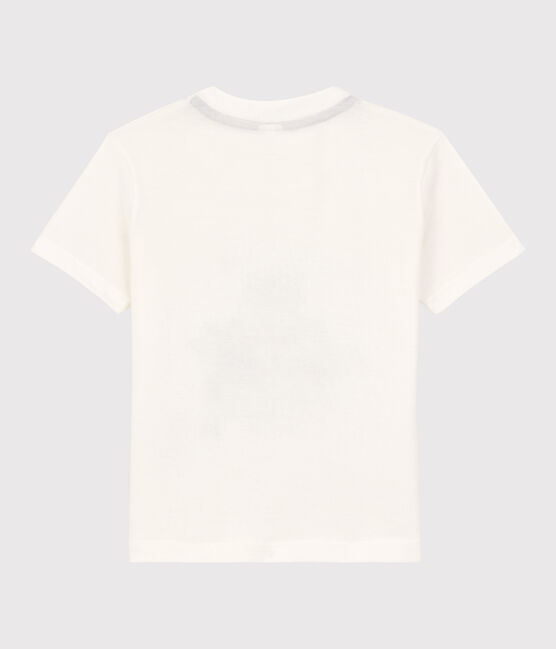Camiseta de manga corta de punto de niño blanco MARSHMALLOW