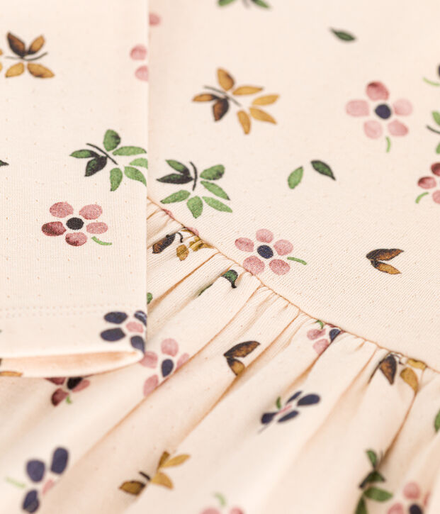 Vestido de t&uacute;bico de manga larga para ni&ntilde;a crudo/multicolor