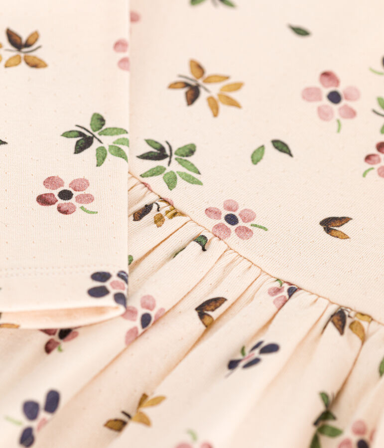 Vestido de t&uacute;bico de manga larga para ni&ntilde;a crudo/multicolor