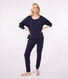 Pijama liso de algodón para mujer