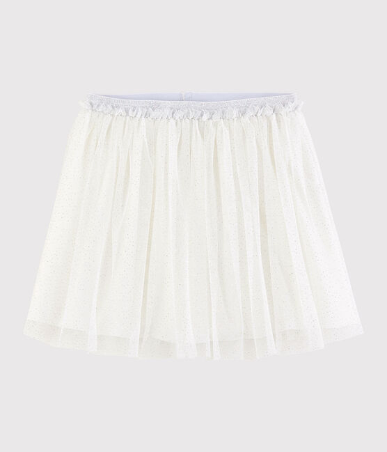 Falda de tul con lentejuelas de niña blanco MARSHMALLOW/gris ARGENT