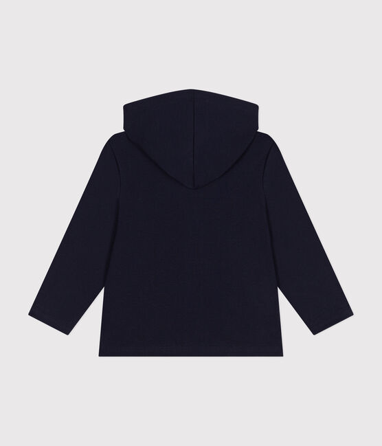 Sudadera con cremallera y capucha de punto de niño azul SMOKING