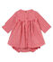 Vestido de manga larga y braguita bloomer vichy rojo TERKUIT/blanco MARSHMALLOW
