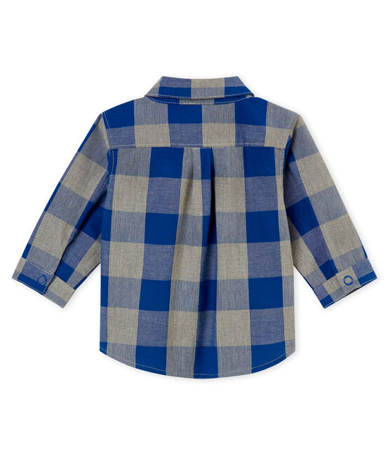 Camisa a cuadros para bebé niño azul LIMOGES/blanco MULTICO