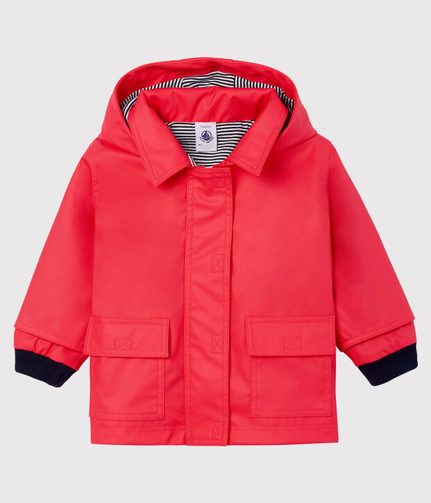 Chubasquero emblem&aacute;tico para beb&eacute; ni&ntilde;a rojo