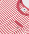 Camiseta de manga corta de punto flameado a rayas para bebé rosa PAPI/beige AVALANCHE