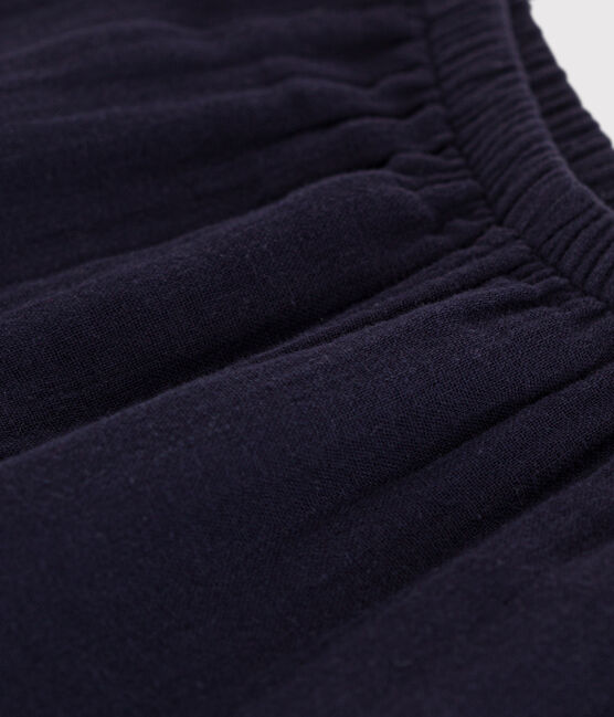 Pantalón de gasa de algodón para bebé azul SMOKING
