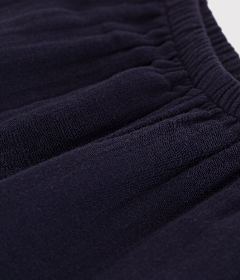 Pantal&oacute;n de gasa de algod&oacute;n para beb&eacute; azul