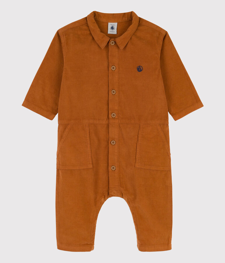 Mono largo de terciopelo fino para beb&eacute; marron ECUREUIL