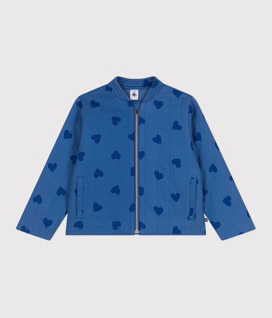 Chaqueta infantil de algodón con corazones azul ALASKA FONCE/ MEDIEVAL