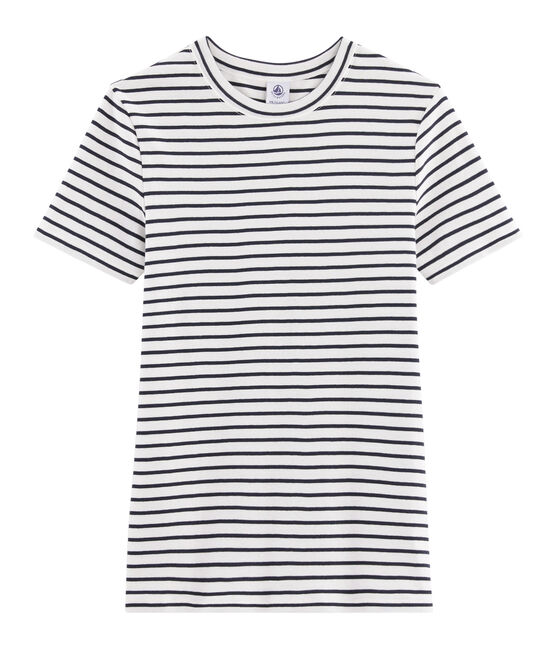 Camiseta icónica para mujer blanco MARSHMALLOW/azul SMOKING