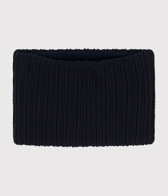 Cuello infantil de punto tricotado con forro polar azul SMOKING