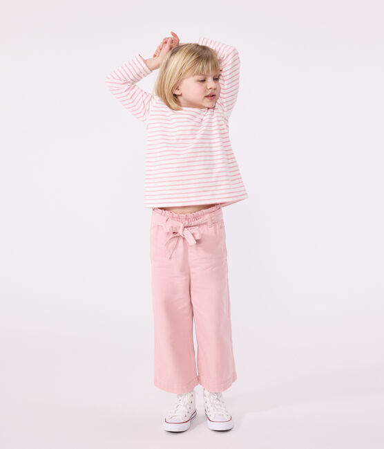 Pantalón infantil de mezcla de algodón y lyocell. rosa CHARME